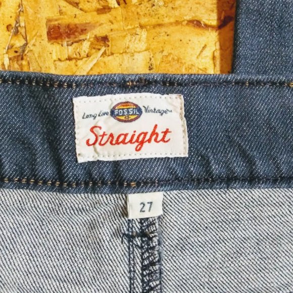 * FOSSIL VTG*JEANS*LONG LIVE VINTAGE* STRAIGHT LEG*WOMEN SIZE 27/4-6 - Picture 3 of 8